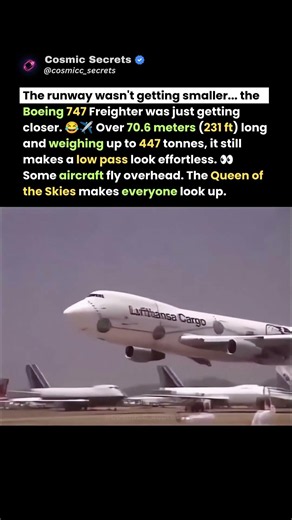 Boeing 747 Low Pass: The Queen Of The Skies In Action ✈️ #short #viral #trending #airplane #aviation