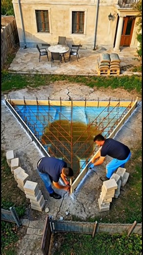 From Neglect to Paradise: Triangular Italian Villa Pool 🏡💧 #beforeandafter #restoration #timelapse