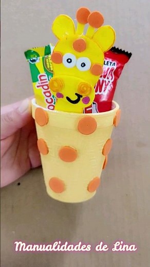Dulceros para Niños Fáciles Reciclando Vasos | Manualidades para Niños