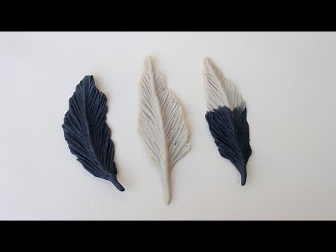 Polymer CLAY Tutorial How To Make FEATHERS | Clay DIY