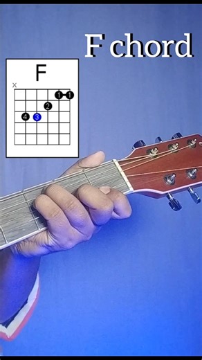 How to play the F major half Barre chord in Guitar || Beginner Free Guitar lesson || #guitarplaying