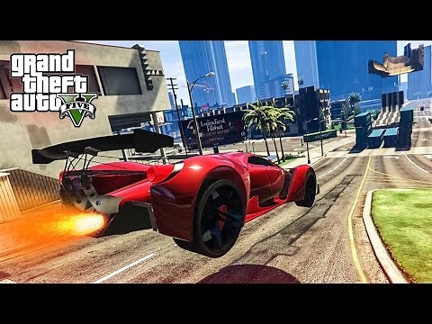EPIC MODDED CAR STUNT! - (GTA 5 Mods Funny Moments)