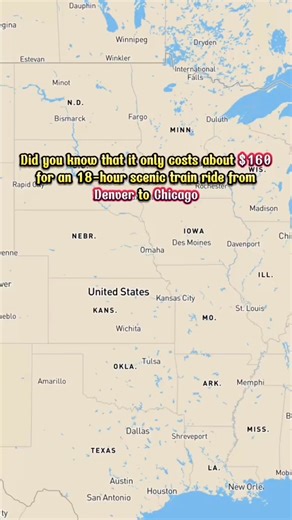 2K views | Did you know that it only costs about $160 for an 18-hour scenic train ride from Denver to Chicago? | Travel to. everywhere | Facebook