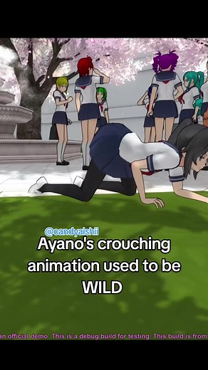 Ayano Aishi's Unique Crouching Animation in Yandere Simulator