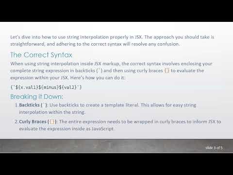 Understanding String Interpolation in JSX: A Clear Guide
