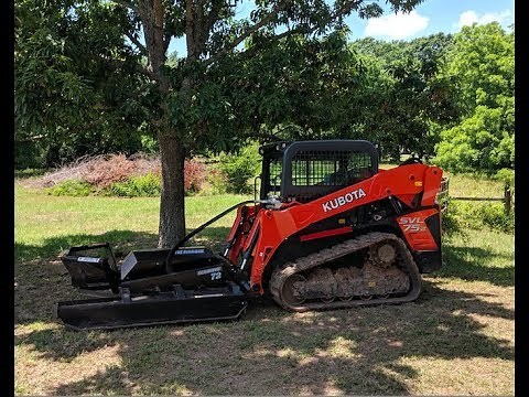 Using a Blue Diamond Extreme Duty Brush Cutter as a bush hog in a Pecan Orchard (Kubota SVL 75-2)