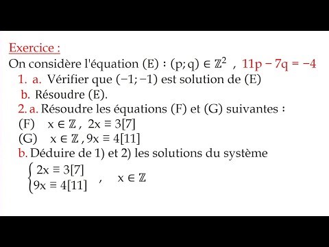 Exercice corrigé : Arithmétique Terminale (Type Bac )#mathsterminale#bacmaths