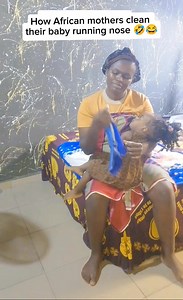 How African mothers clean their baby running nose 🤣😂 #reels #viral #funnyvideo #mother #baby #fyp | Rosemary Chinyere Anozie
