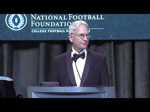 Mark Harmon Accepts 2019 NFF Gold Medal