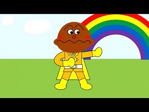 オートシェイプでカレーパンマンを描いてみた - How to draw Curry bread Man by Microsoft Office.