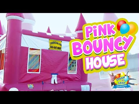 Girl Bouncy Castle - Queen's Castle for Girl Parties - Pink Bounce House Party Rental