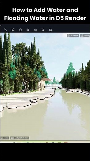 How to Add Water and Floating Water in D5 Render | D5 Water Surface Tutorial