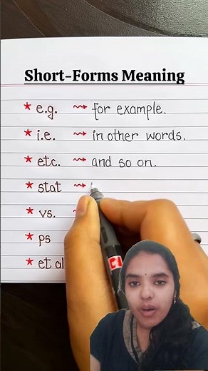 Short Forms and their meanings #english