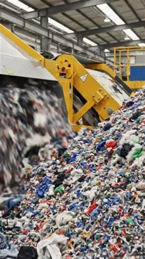 Industrial Shredder vs. Massive Pile of Clothes 🧥✂️ | Oddly Satisfying #shredder