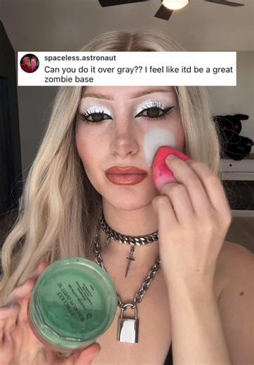 Stunning Sunset Makeup with Green Setting Powder & Grey Foundation