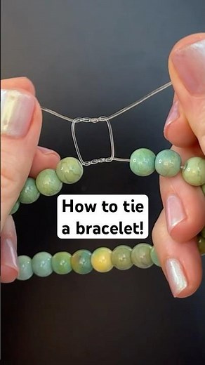 Strong elastic bracelets! How to tie a beaded stretch cord bracelet #bracelet
