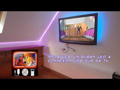 How to install a USB LED strip on your TV - LED light strip: install a multicolor LED strip
