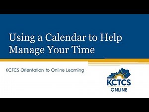 Using a Calendar to Help Manage Your Time