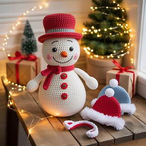Easy Snowman Crochet Pattern: Beginner Amigurumi With 4 Hats (PDF Pattern) - Etsy