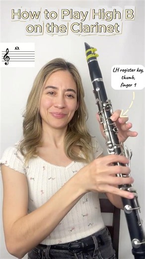 🎶How to Play High B on the Clarinet #clarinet #howtoplayclarinet #shorts