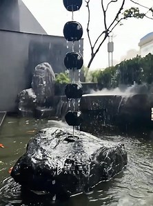 Rain Chain Device - Chinese Zen Garden Water Feature: Using chains as lines and water as ink, it writes a poetic expression of Zen. The chain, minimalist and restrained, forms Zen-inspired lines, connecting heaven, earth, and the natural world with the architecture. The water, fluid and gentle, cascades down the chain, creating a soothing soundscape that invites contemplation and inner peace. It is a symbiosis of tradition and modernity, incorporating the ingenious design of Japanese rain chains