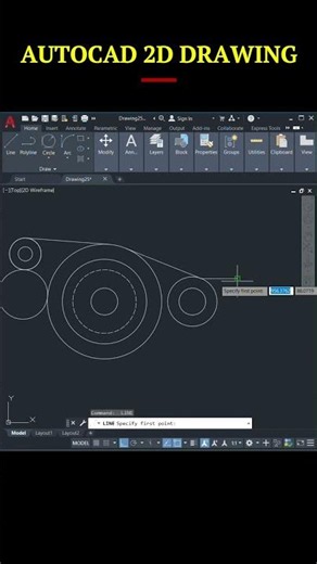 🔥 AutoCAD 2D Drawing Tutorial 📐 AutoCAD Practice⚡ Learn CAD Daily