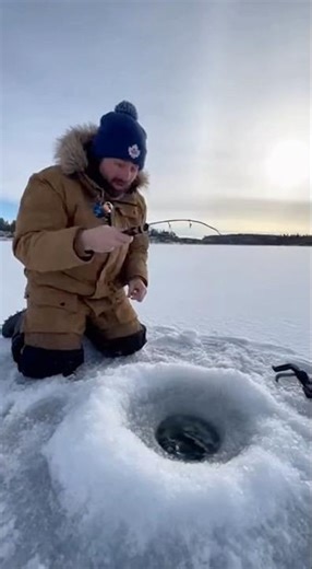 Ice Fishing Goes INSANE — 100 Bass Fly Out of the Hole 😳🎣❄️
