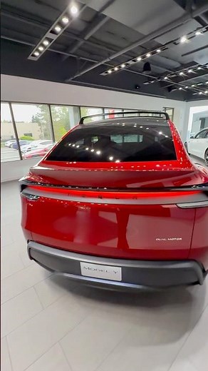 2025 Tesla Model Y Juniper in Ultra Red Vs Model 3 in Pearl White MultiCoat