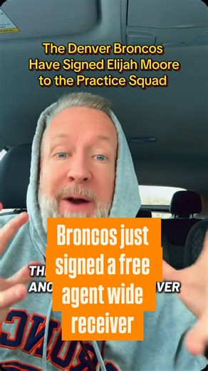 3 comments | The Denver Broncos Have Signed Elijah Moore to the Practice Squad Denver Broncos player updates, Denver Broncos player update, Denver Broncos roster updates, Denver Broncos roster update #denverbroncosnews #denverbroncos #denverbroncosroster | Jared A. Brown | Facebook
