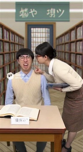 Library FAIL ! #brainrot #japaneseculture #sora2 #books