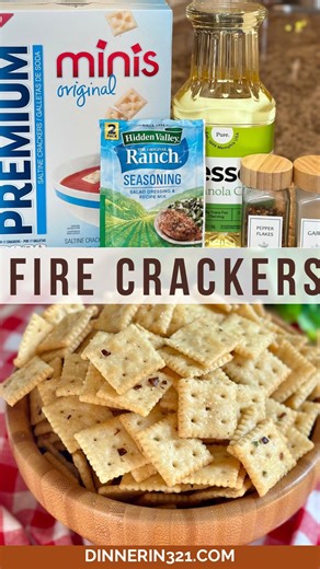 Laura Ashley Johnson RDN CDE on Instagram: "😁🔥Fire Crackers🔥😁 Type “RECIPE” and I’ll send you a direct link (check your inbox/message requests) #cracker #crackers #easyrecipe #easyrecipes #firecrackers #spicy #salty #snack #snacks #homemadegift #baking #soupseason #ranch #ranchcrackers #ranchseasoning #christmas #christmasgifts #christmasgiftideas #thanksgiving #goodies #bakedgoods https://www.dinnerin321.com/fire-crackers-recipe/"