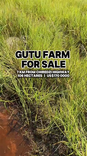 Gutu Farm For Sale US$170 000 | 105 hectares Available on sale is a 105 hectare farm in a good location just 27 km from Gutu Mupandawana and only 7km from Harare - Chiredzi highway. The farm has mixed soil types and is very arable. The farm has all paperwork including title deeds plus certificate of no present interest. The farm has a lot of potential and is in a very good area. The farm is ideal for cattle ranching? Goat farming, crop production as well as mixed farming. For more information ge