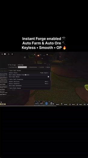 Forge Script for Instant Farming in Roblox