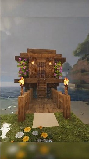 Minecraft Lake House — Minecraft Build #minecraft #minecraftbuilding #minecraftshorts