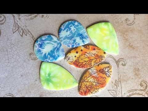 Polymer clay Faux Batik surface technique