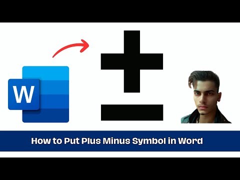 How to Put Plus Minus Symbol in Word