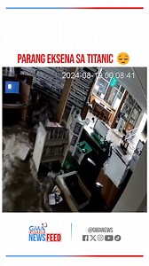 4.3M views · 10K reactions | Marami ang nangilabot sa CCTV footage ng paglamon ng baha sa isang library. Para daw kasi itong eksena sa Titanic?! Ang kumpletong report, panoorin. #GMAIntegratedNewsfeed YT: https://tinyurl.com/bdefwwse FB: https://tinyurl.com/yeywenb9 | GMA News | Facebook