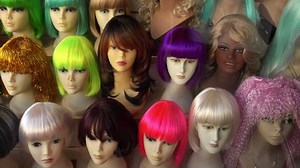 Mannequins Wearing Colorful Wigs Wig Shop Stock Footage Video (100% Royalty-free) 26533637 | Shutterstock