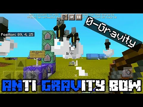 How to make an Anti-Gravity Bow in Minecraft using Command Block Trick!