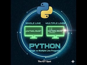 How to write a single line program & multiple line program in python