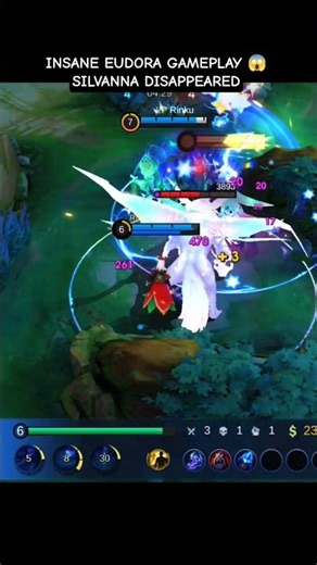 INSANE EUDORA GAMEPLAY 😱 SILVANNA DISAPPEARED|| #mlbb #mobilelegends #shorts