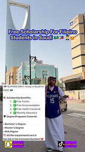1.4M views · 35K reactions | ✨ THANK YOU, SAUDI ARABIA! ✈️ Big opportunity for All Filipinos students! The ‘Study in Saudi’ Scholarship Program is now open — and here’s what you need to know: YES All Are FREE - all requirements in the link in the comments ❤️ #SaudiPinoy #OFWSAUDI #OFW #Philippines #MBS #saudiarabia #ofw | TheSaudipinoy | Facebook