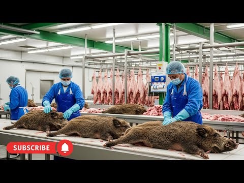 Inside the Wild Boar Meat Factory: From Farm to Sausages (Full Process) #leather #fashion #money