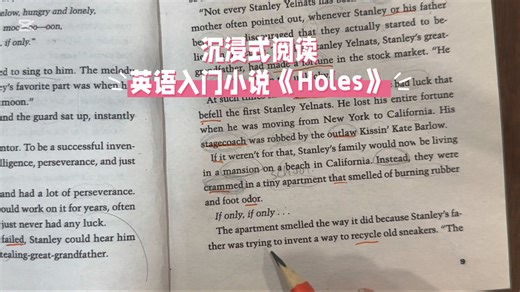 适合大多数人的英语入门小说精读《Holes》别有洞天 蓝思值660L Chapter Three 4