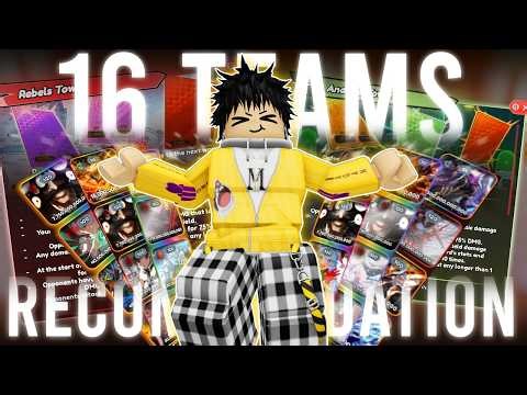 16 New Teams To Beat REBEL & ANDROID TOWER in Anime Card Clash!