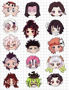 Anime Chibi Stickers: Digital Clipart Bundle (PNG, SVG, EPS Files) - Etsy