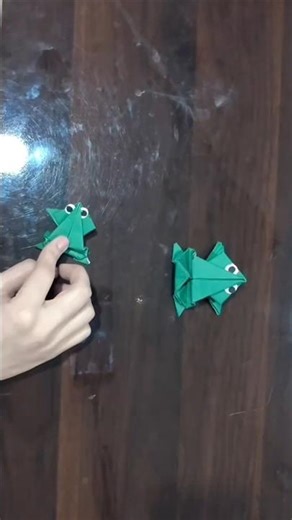 Watch this paper frog JUMP! 🐸 #Origami Challenge Watch this paper frog JUMP! 🐸