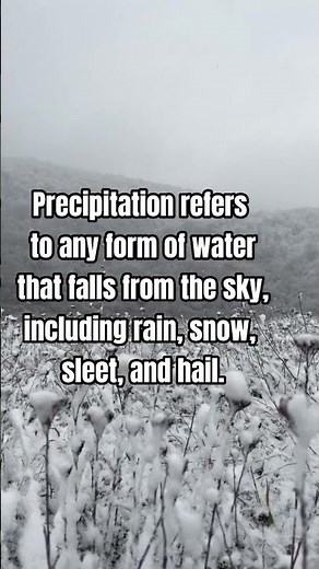 Types of Precipitation: Rain, Snow, Sleet, and Hail #facts