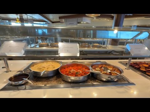 Ovation of the seas food tour windjammer buffet Breakfast Lunch Dinner#royalcaribbean#food#eating