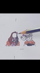 Nezuko x Inosuke (DEMON SLAYER) drawing ✍️🔥 #fypシ゚ #reelsviralシ #art #drawing #demonslayer #nezukokamado #inosuke #funnymoments #funnyvideos #demonslayerkimetsunoyaiba | JM ArtVenture